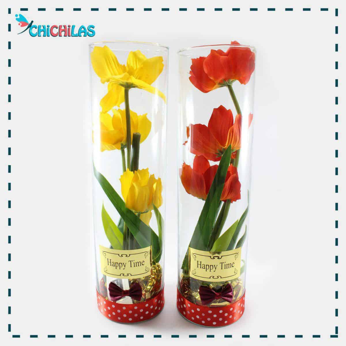 چیچیلاس - گلدان شیشه ای - گلدان دکوری - چیچیلاس - فروشگاه دکوری - گلدان رومیزی - کادویی - هدیه - ولنتاین