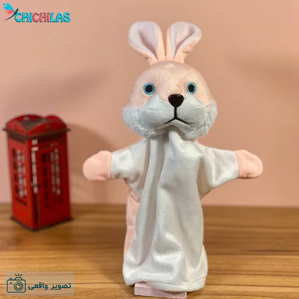 عروسک نمایشی خرگوش - عروسک دستی خرگوش - عروسک خرگوش نمایشی