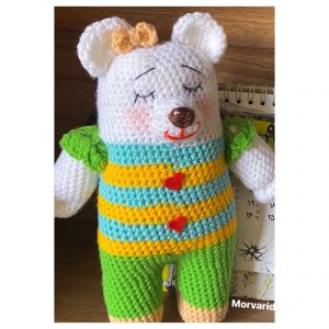 عروسک کاموایی خرس ملوس (کد242)