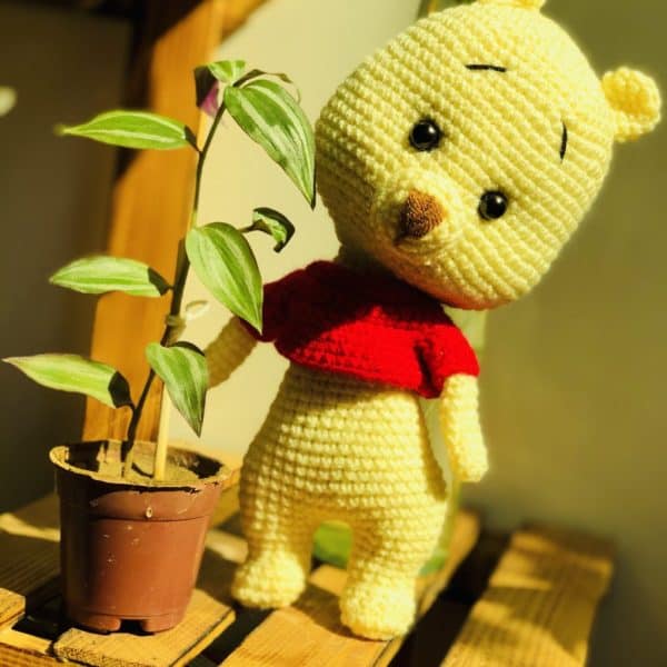 عروسک کاموایی خرس پو(کد246)