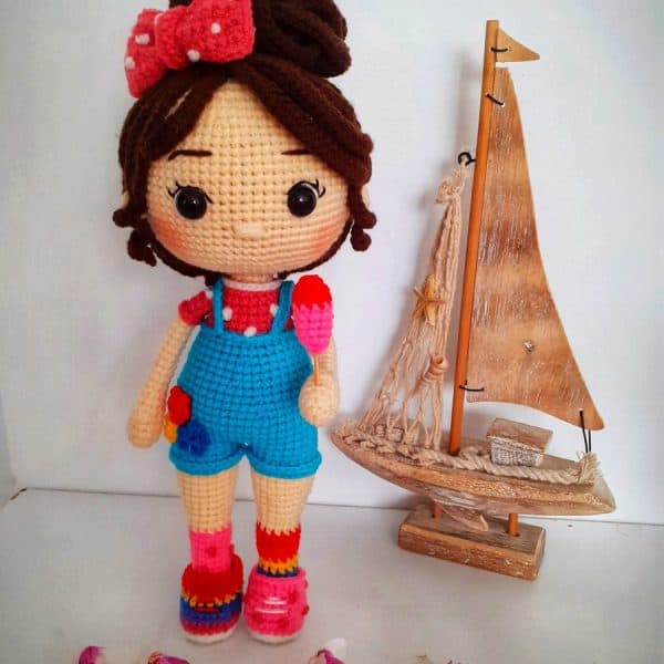 عروسک دختر رنگین کمونی (کد249)