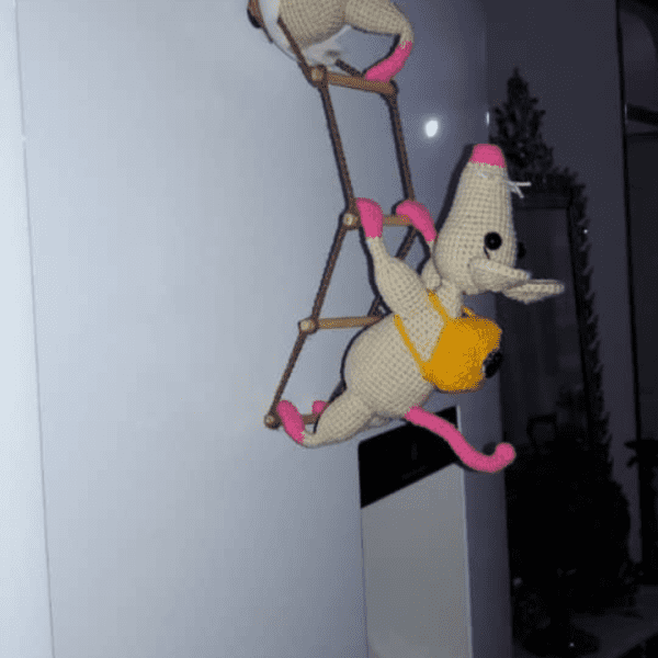 عروسک کاموایی موش دزد زیرک (کد253)