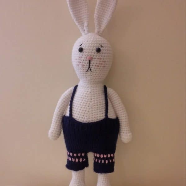 عروسک کاموایی خرگوش لوس لوسی (کد257)