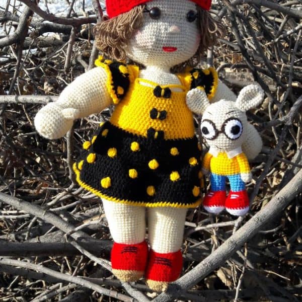 عروسک کاموایی سارا کوچولو (کد272)