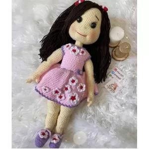 عروسک کاموایی لباس گل گلی کدA13