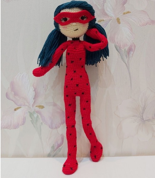 عروسک کاموایی دخترکفشدوزکی کد: A37