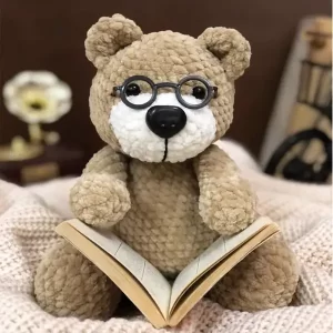 عروسک کاموایی خرس مخملی کد: A50