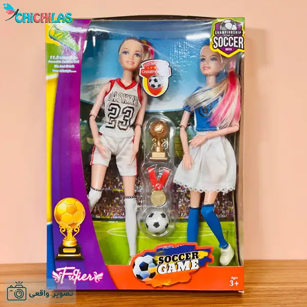 عروسک باربی ورزشی - عروسک باربی دختران فوتبالیست - عروسک باربی دختران فوتبالی