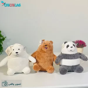 عروسک خرس های کله فندقی نشسته (بسته 3 عددی)