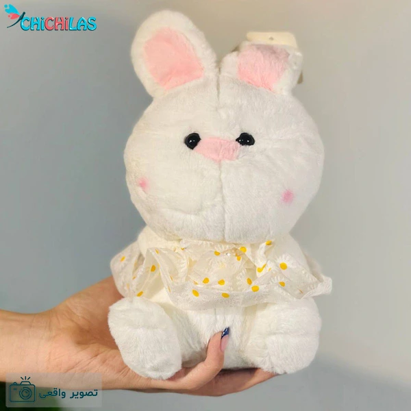 عروسک خرگوش پشمالو - عروسک خرگوش ولنتاین - عروسک ولنتاین خرگوشی