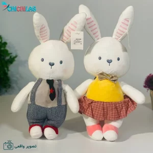 عروسک خرگوش عاشق و معشوق (بسته 2 عددی)