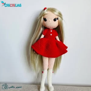 عروسک کاموایی دختر لباس قرمز کد:A188